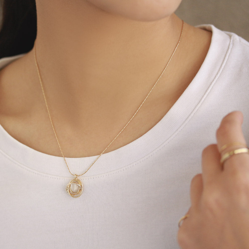 Multi Circle Stone Necklace