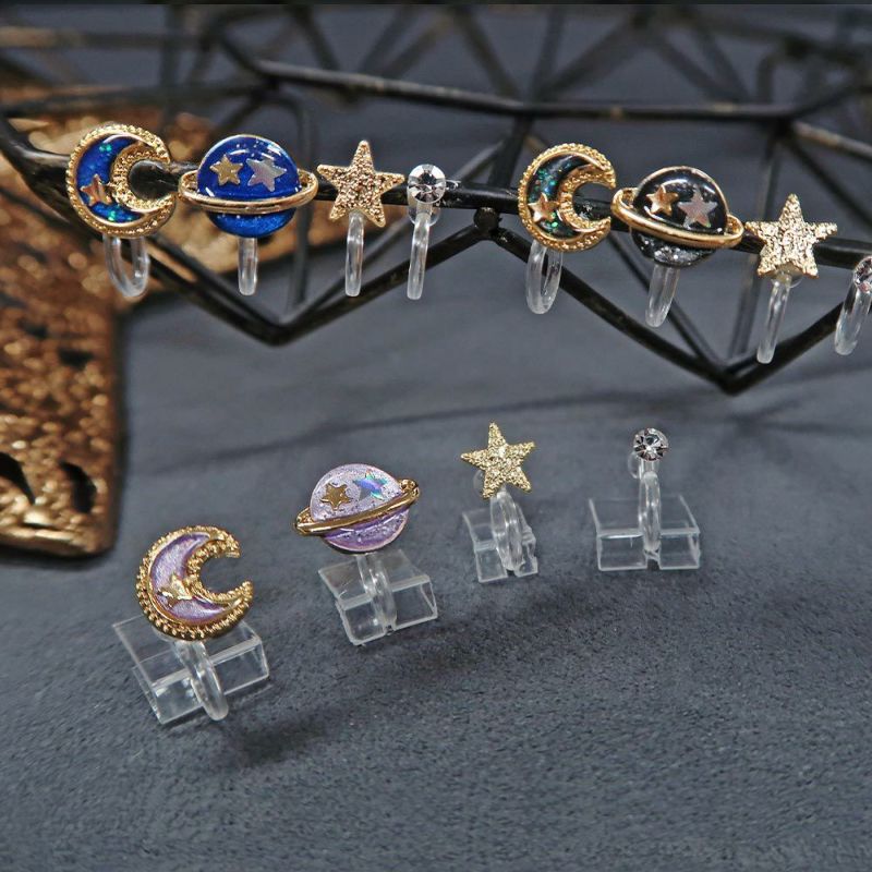 Galaxy Invisible Clip On Earring Set - Osewaya