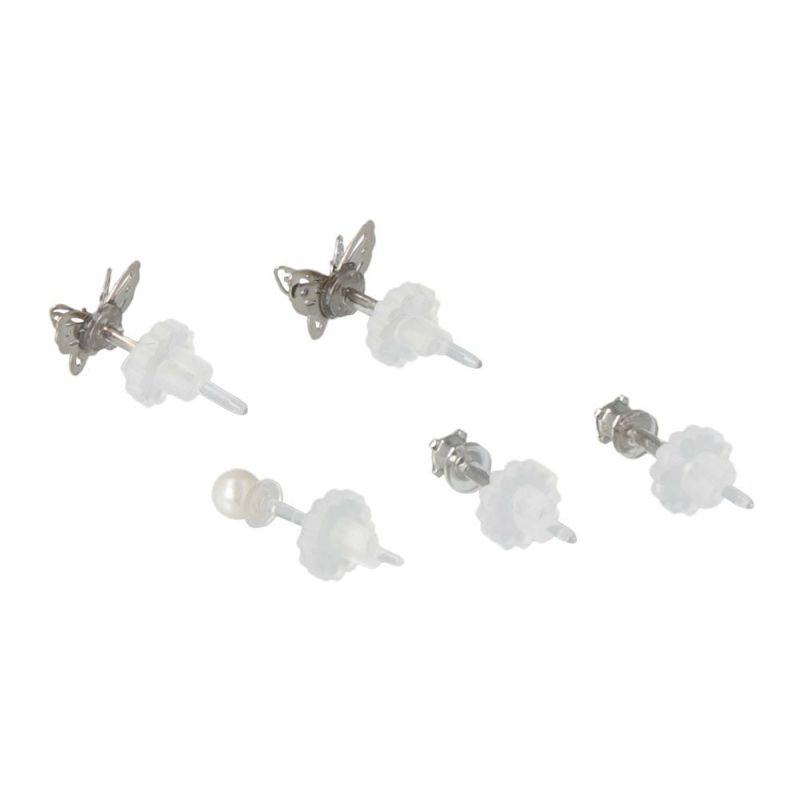 Small Butterfly Plastic Post Earring Set