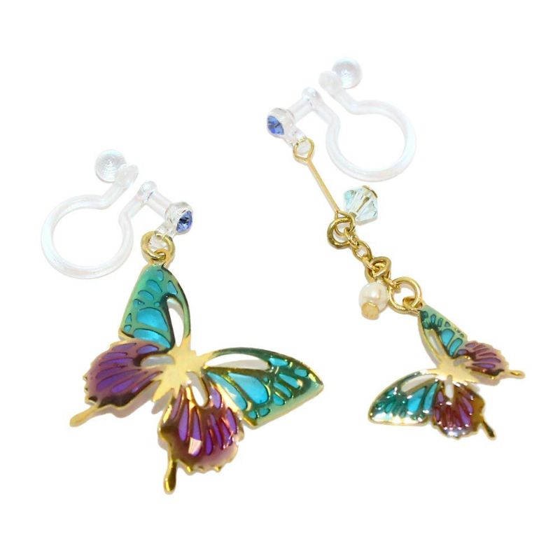 Butterfly Drop Invisible Clip On Earrings