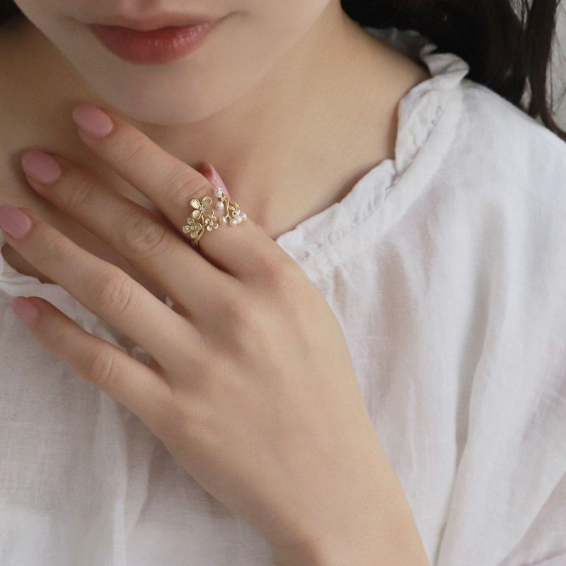 Spring Flower Open Ring