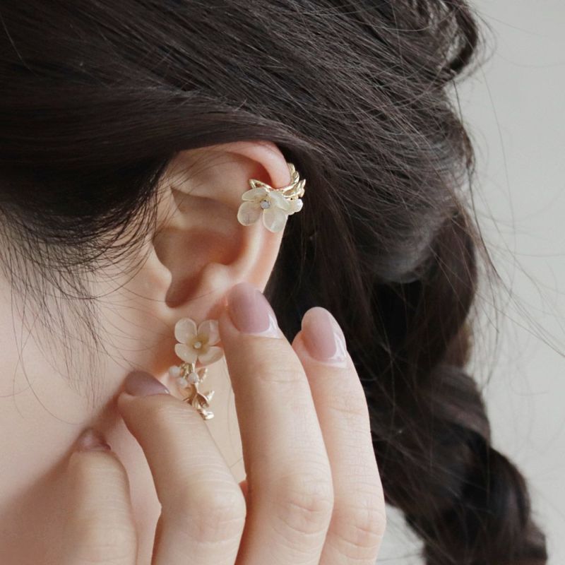 Lilac Flower Ear Cuff