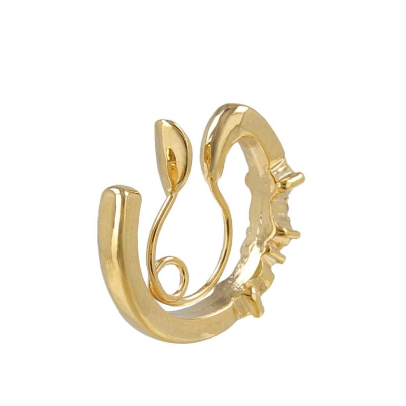Loop Fit Jeweled Hoop Clip on Earrings