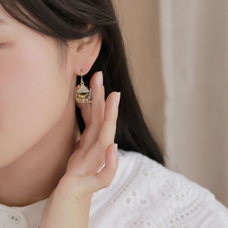 Bird House Earrings