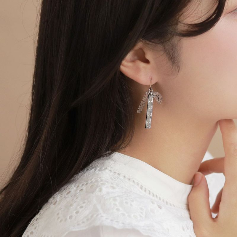 Ruler Drop Earrings