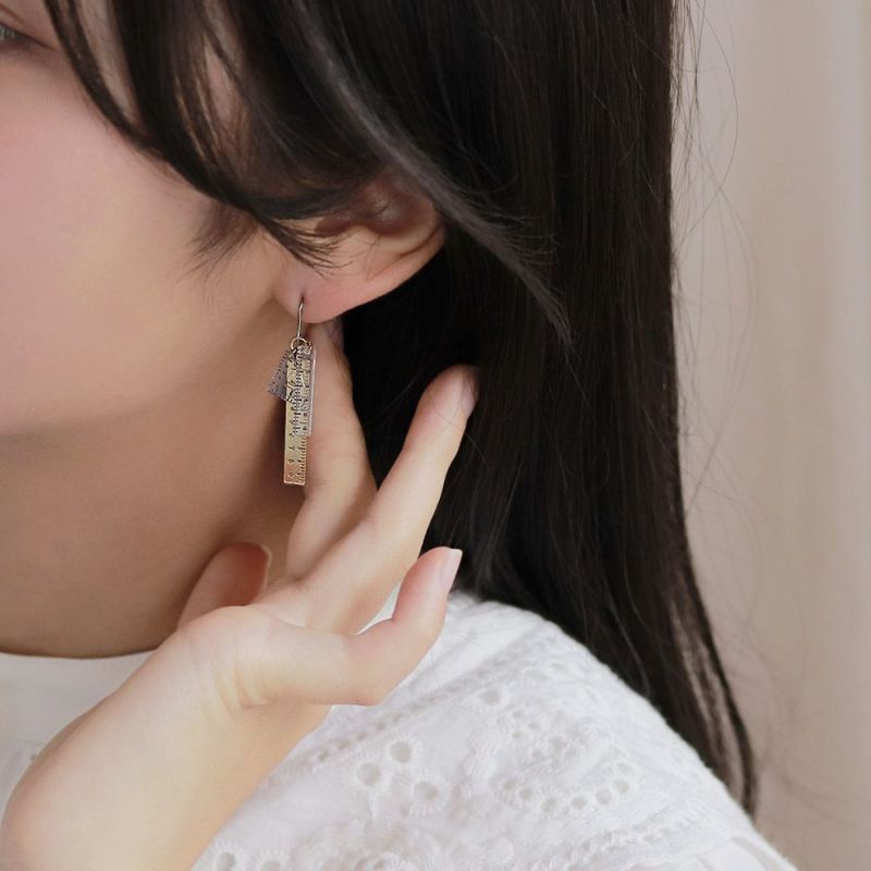 Ruler Drop Earrings