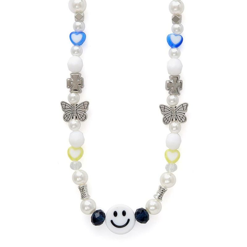 Mixed Bead Pearl Novelty Necklace