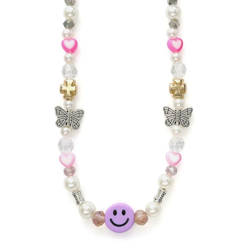 Mixed Bead Pearl Novelty Necklace