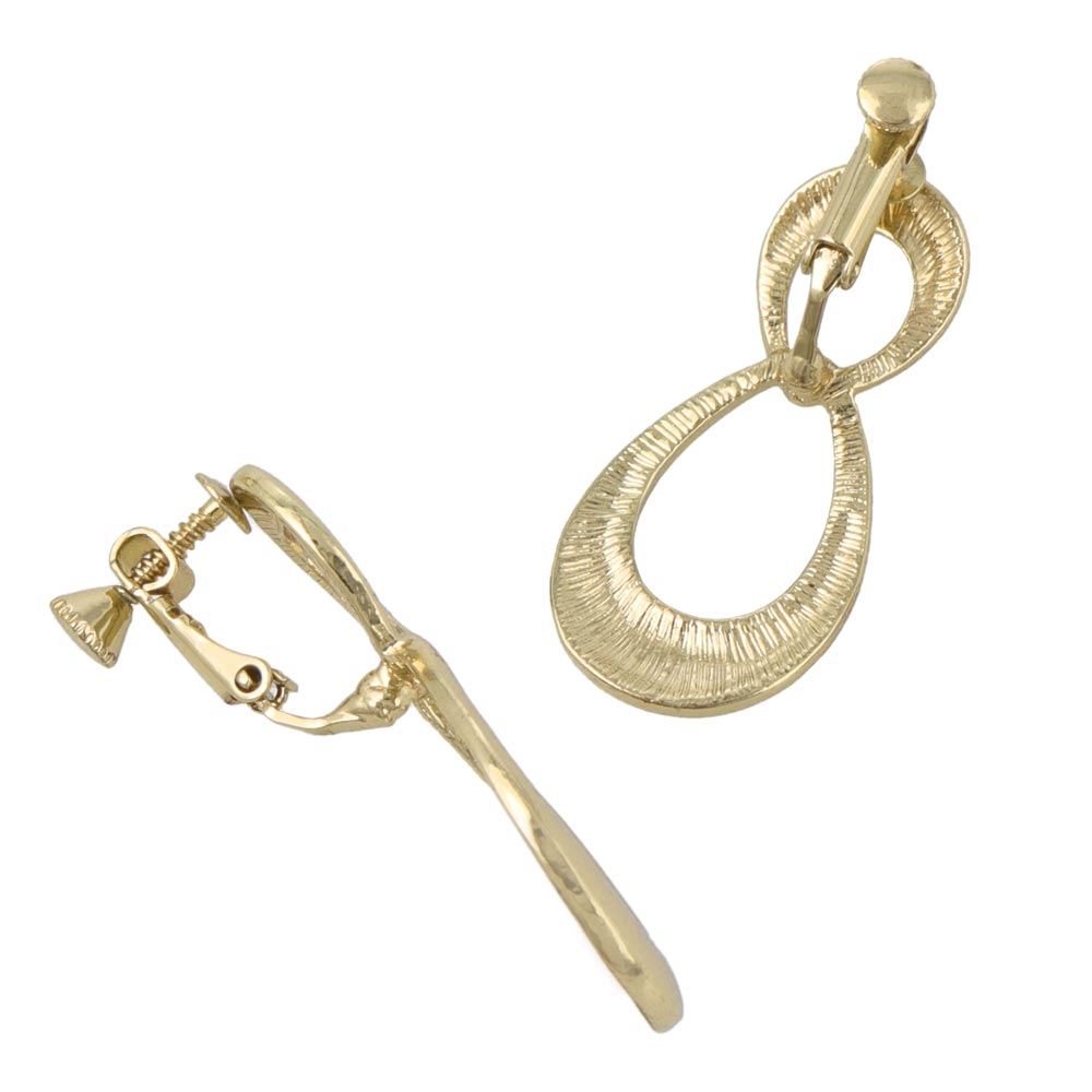 Twisted Link Clip On Earrings