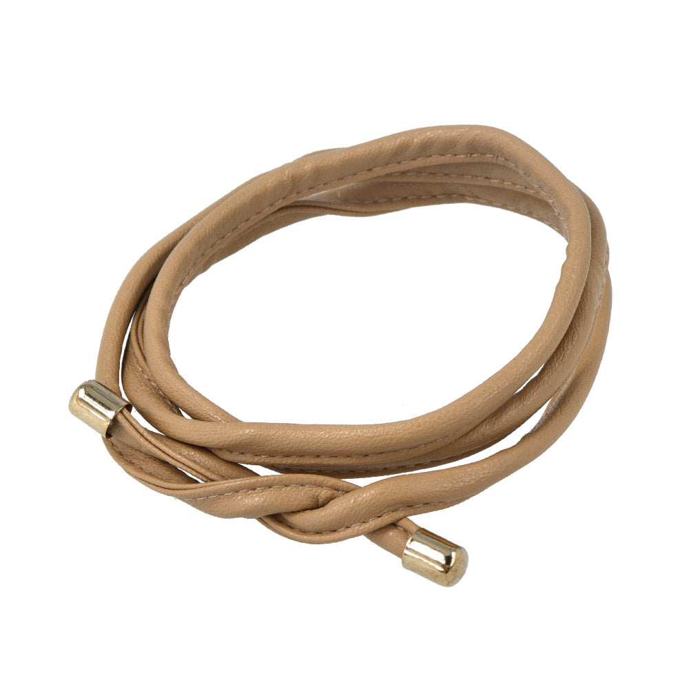 Faux Leather Wire Hair Rope Tie