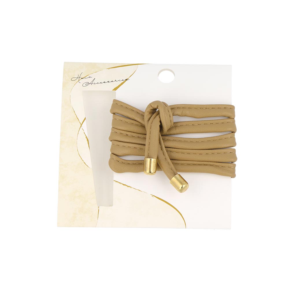 Faux Leather Wire Hair Rope Tie