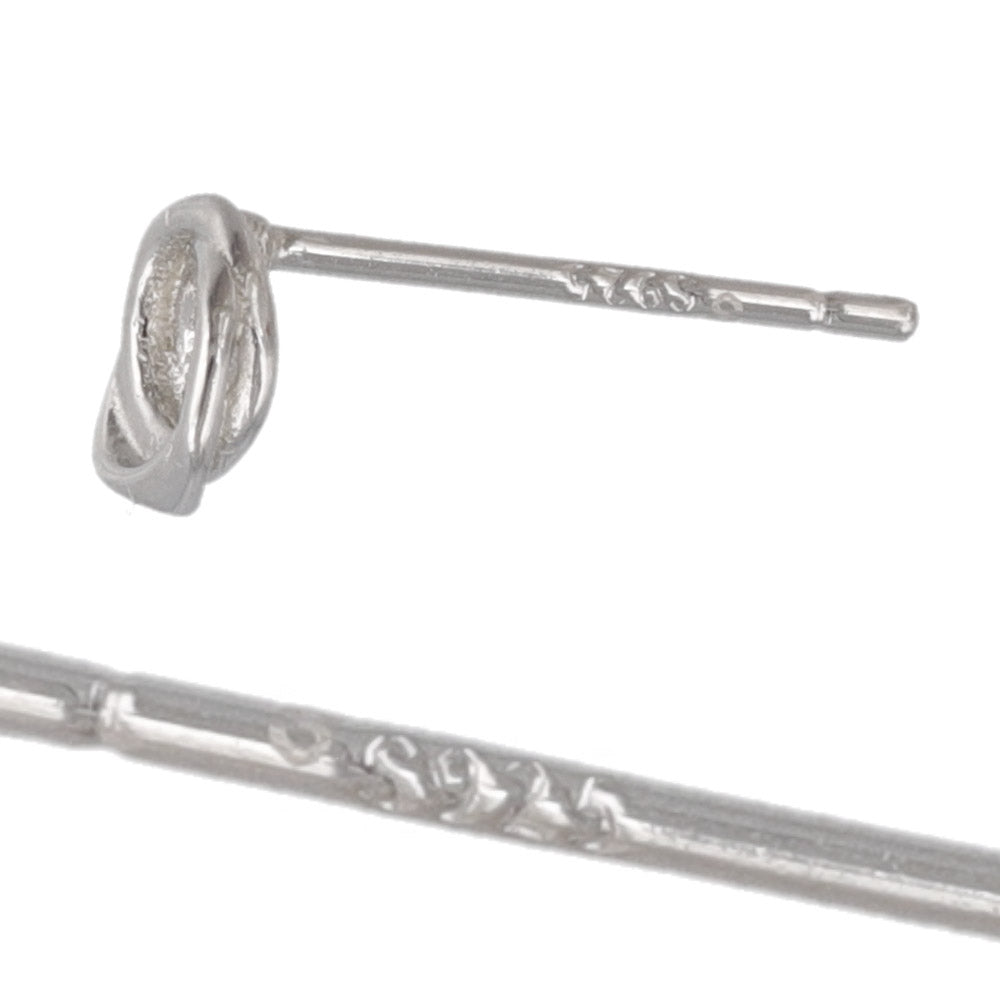 925 Silver Small Twist Stud Earrings