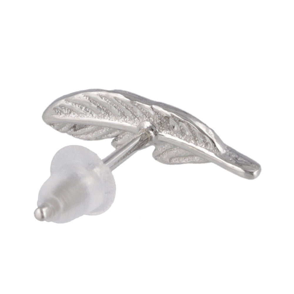 925 Silver Feather Stud Earrings