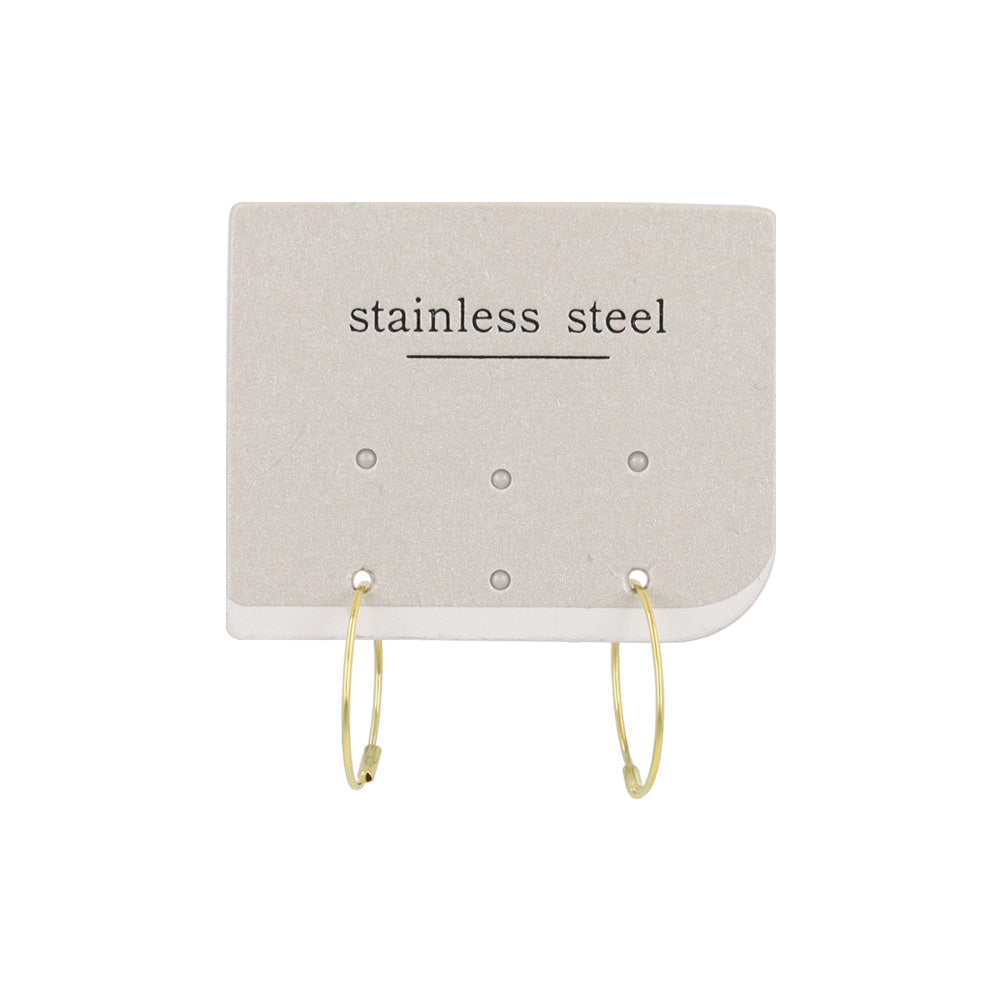 Seamless Hoop Earrings 1.5cm