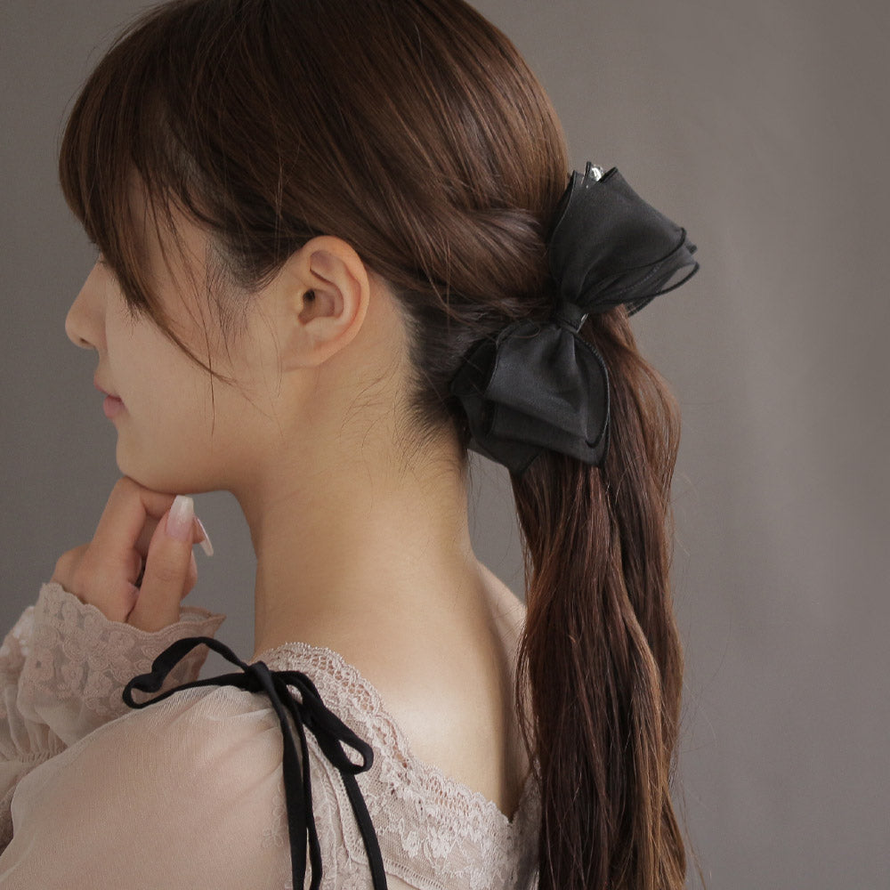 Sheer Bow Banana Clip
