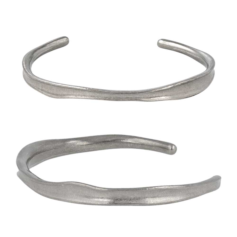 Tin Warped Open Bangle