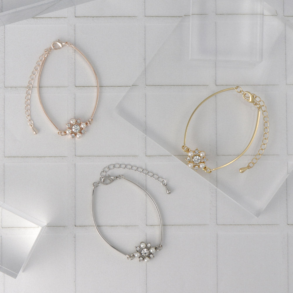 Jeweled Disc Charm Bracelet - osewaya