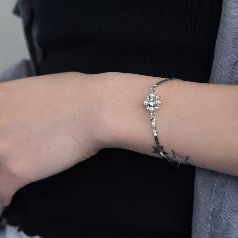 Jeweled Disc Charm Bracelet