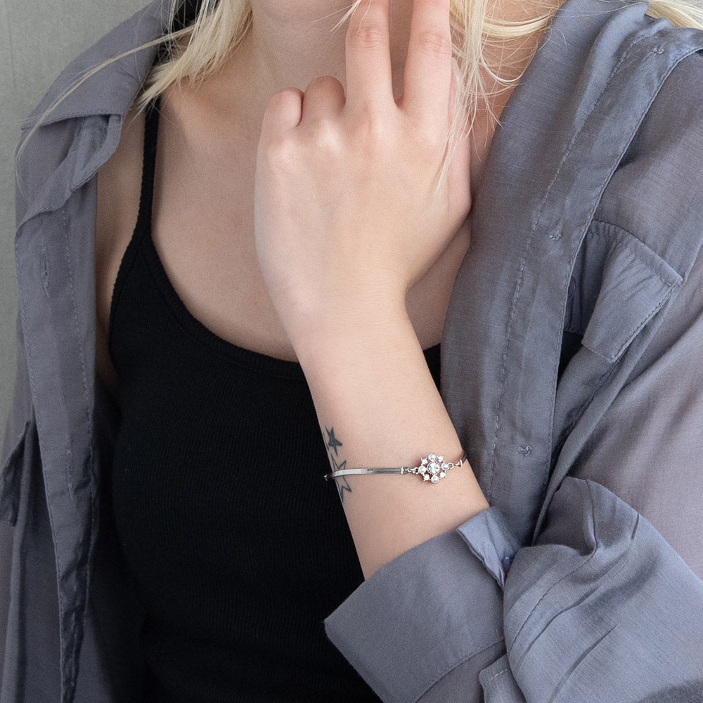 Jeweled Disc Charm Bracelet