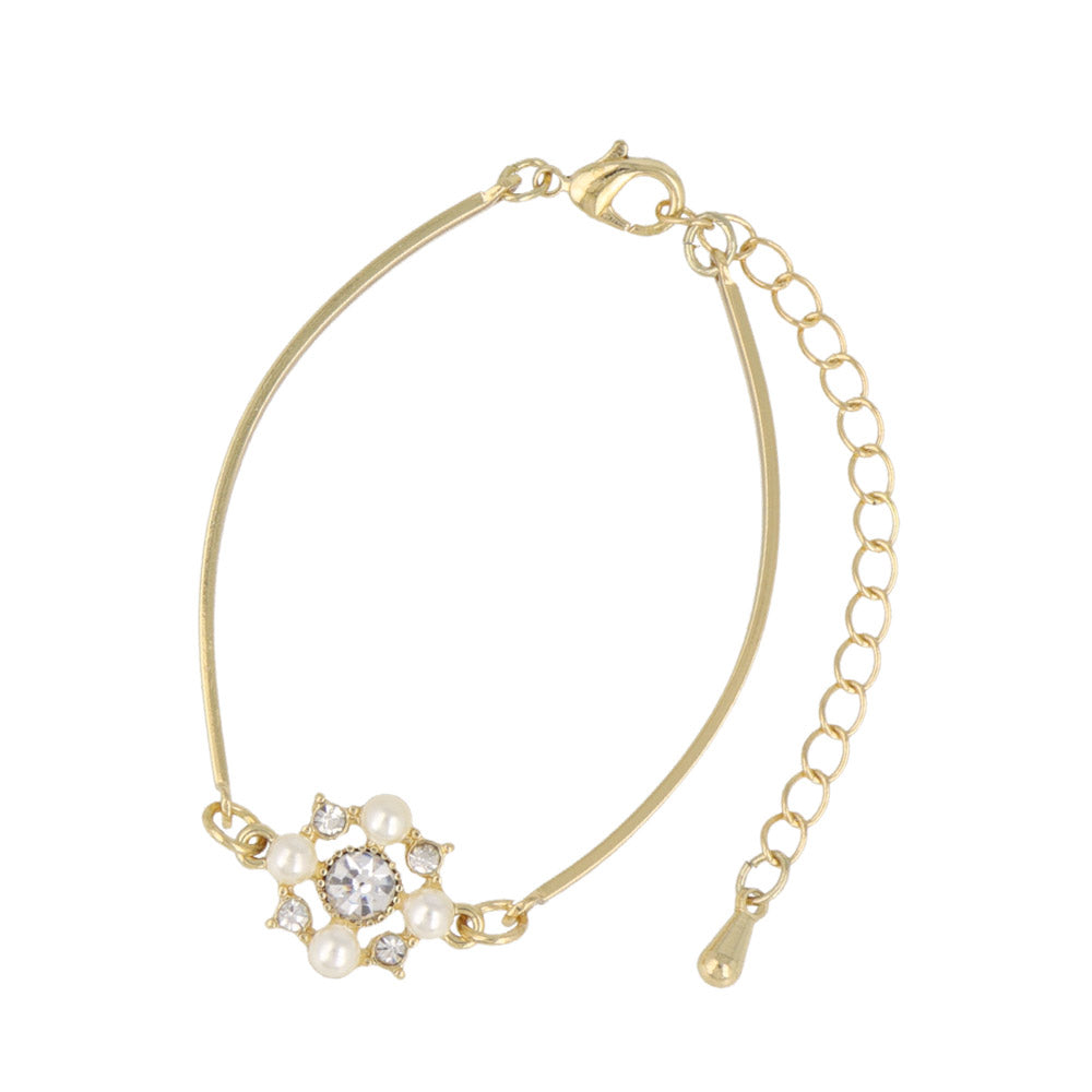 Jeweled Disc Charm Bracelet