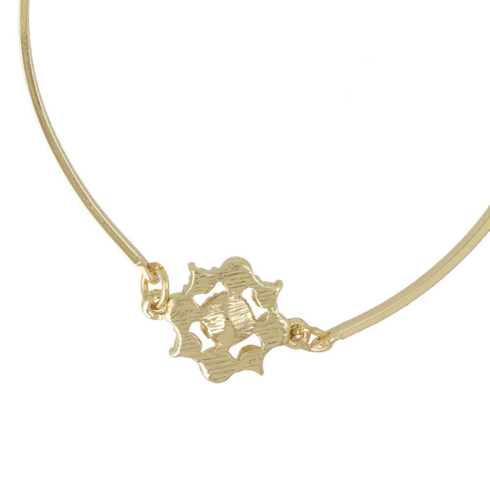 Jeweled Disc Charm Bracelet