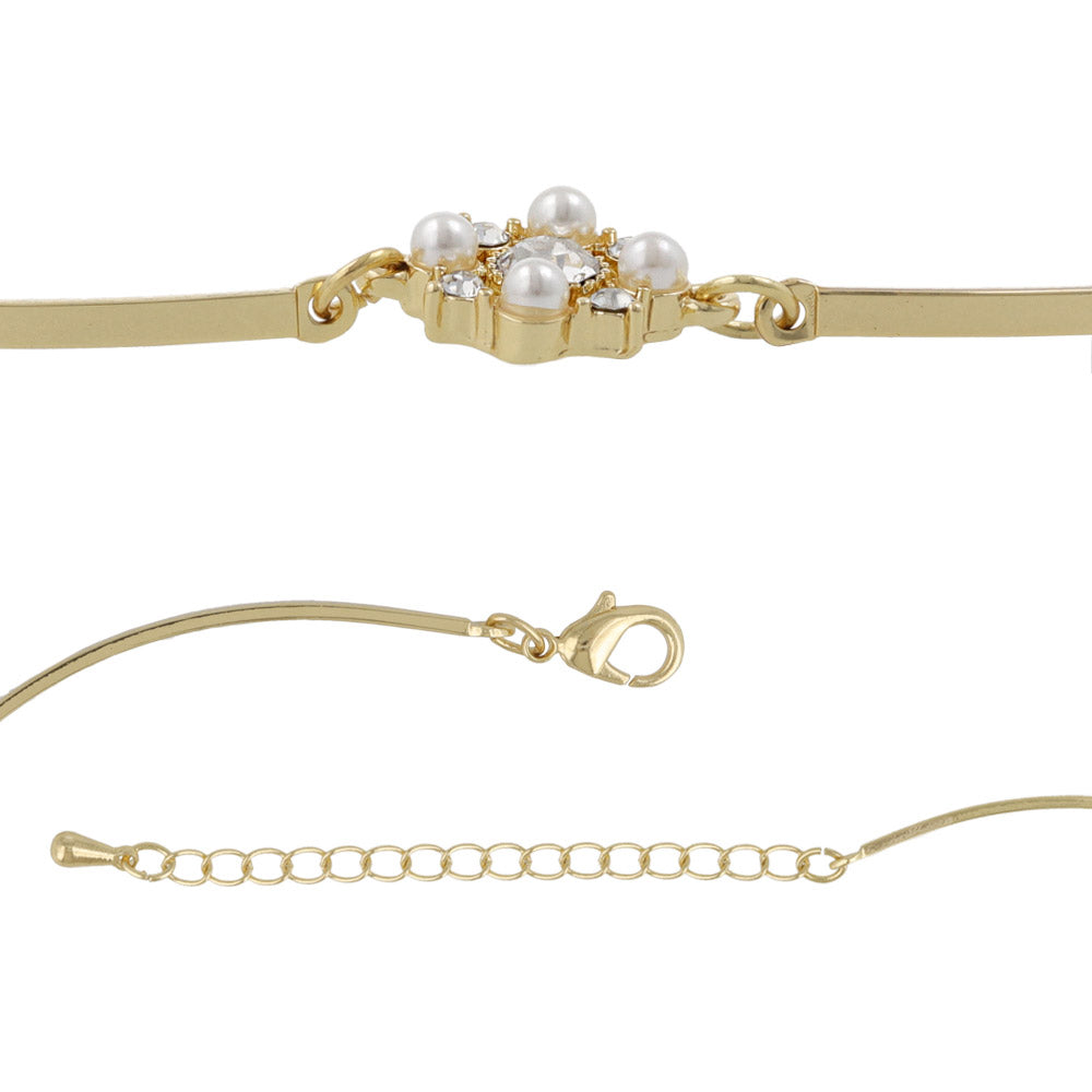 Jeweled Disc Charm Bracelet