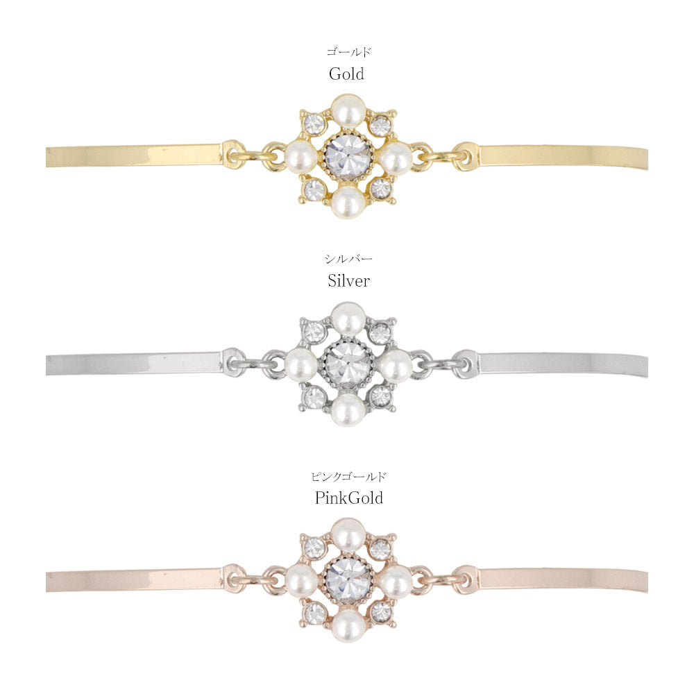 Jeweled Disc Charm Bracelet