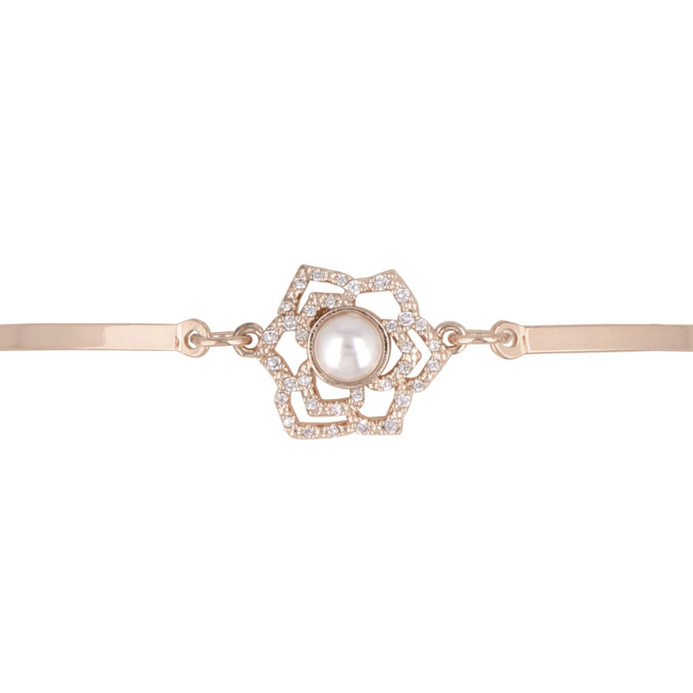 Diamante Floral  Charm Bracelet