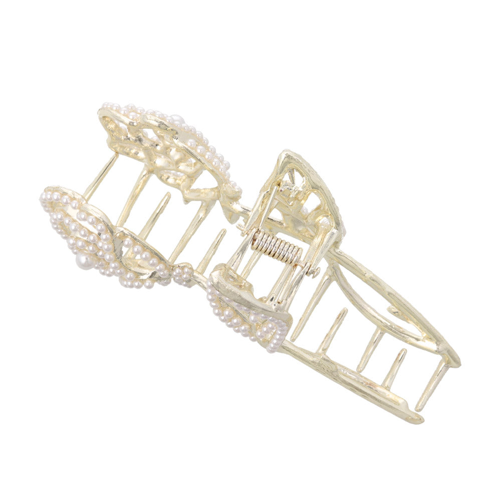 Pearly Rose Hair Claw Clip