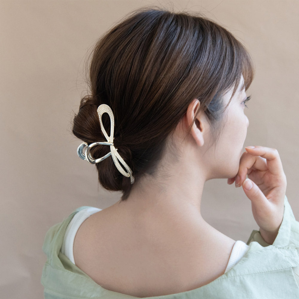 Jeweled Loop Hair Claw Clip