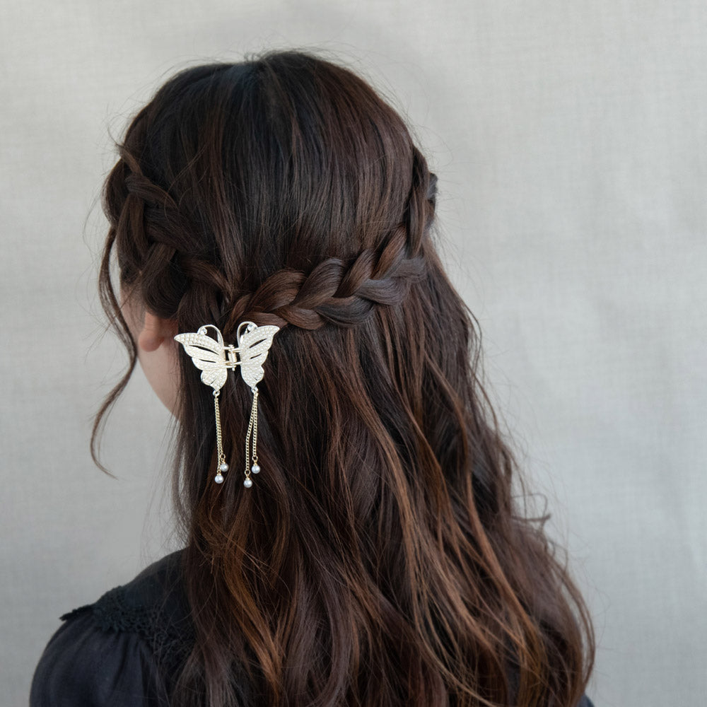 Pearly Butterfly Hair Clip