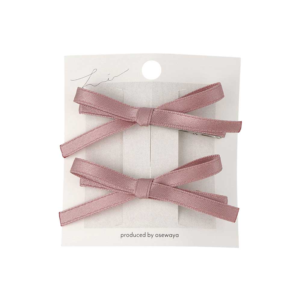 Narrow Bow Hair Clip Set