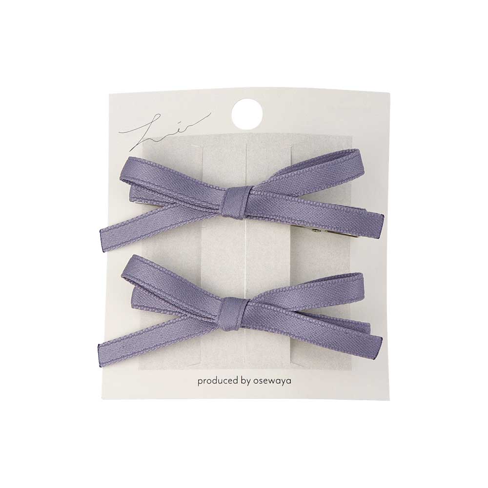 Narrow Bow Hair Clip Set