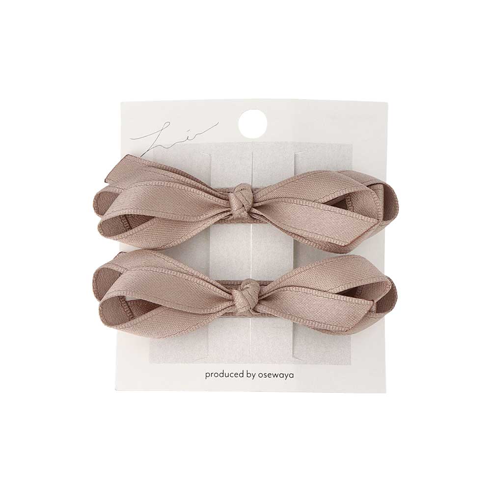 Round Bow Hair Clip Set