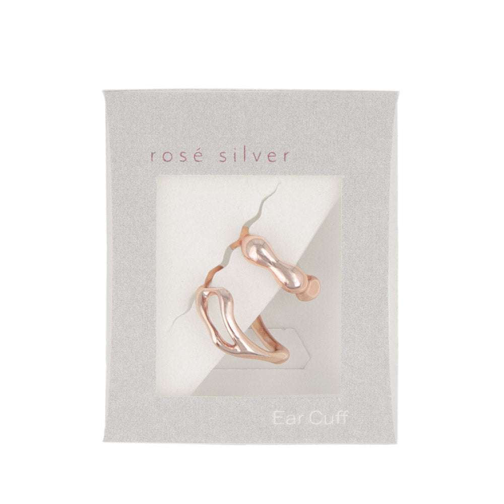 Rose Silver Ear Cuff Set