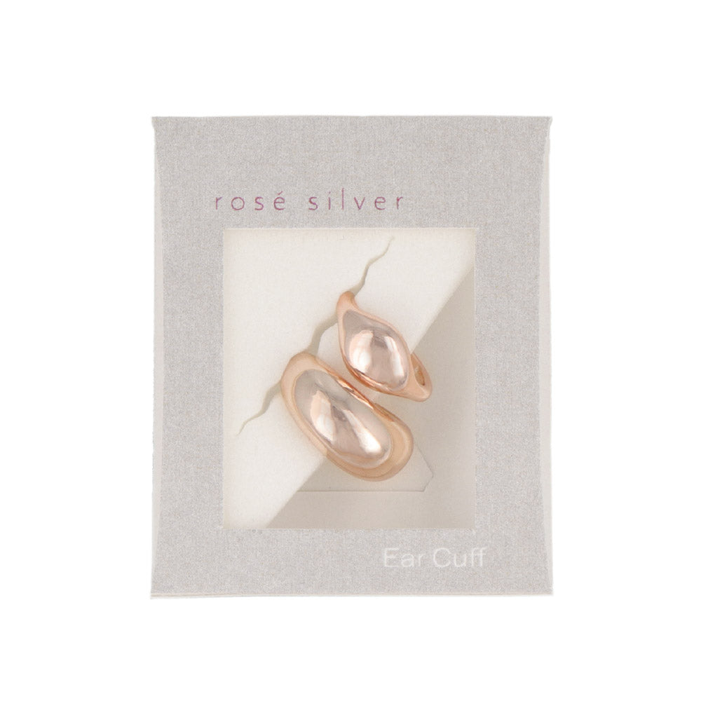 Rose Silver Ear Cuff Set