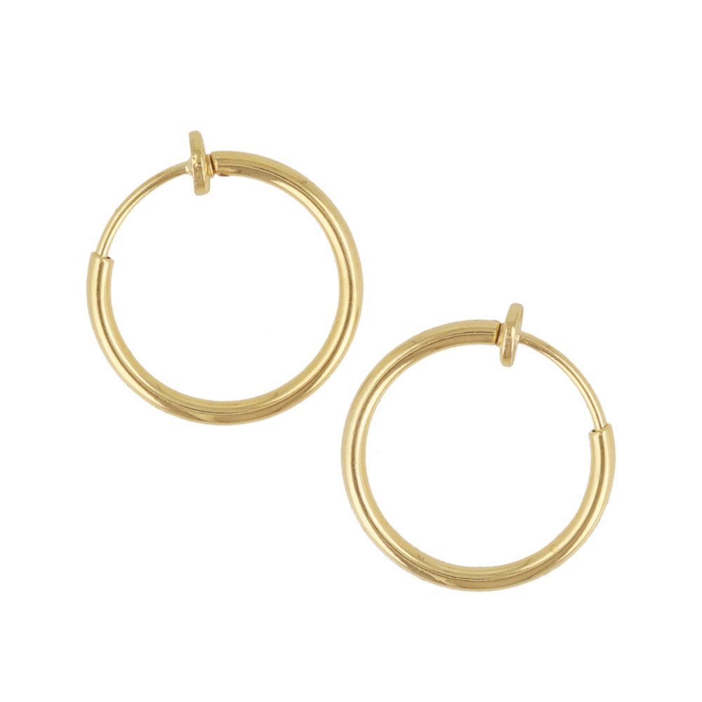 Everyday Clip On Hoop Earrings 17mm