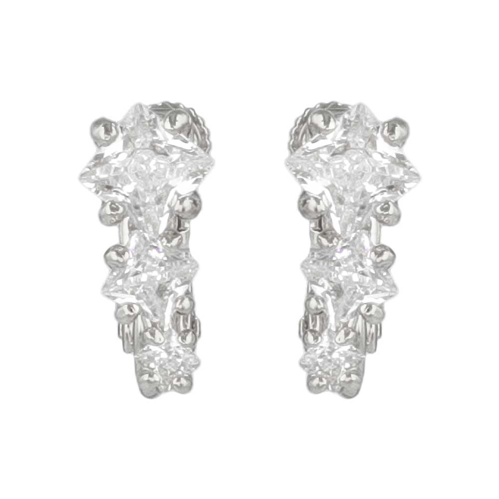 Cubic Zirconia Gemline Clip Ons