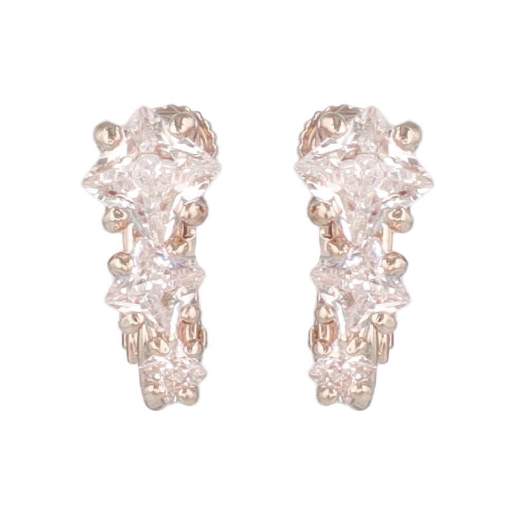 Cubic Zirconia Gemline Clip Ons