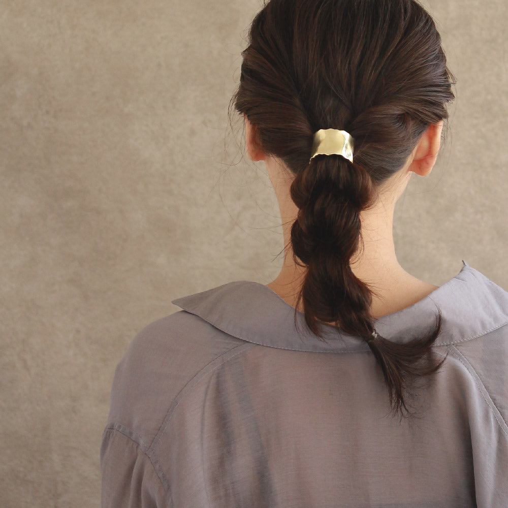 Wave Brass Ponytail Cuff