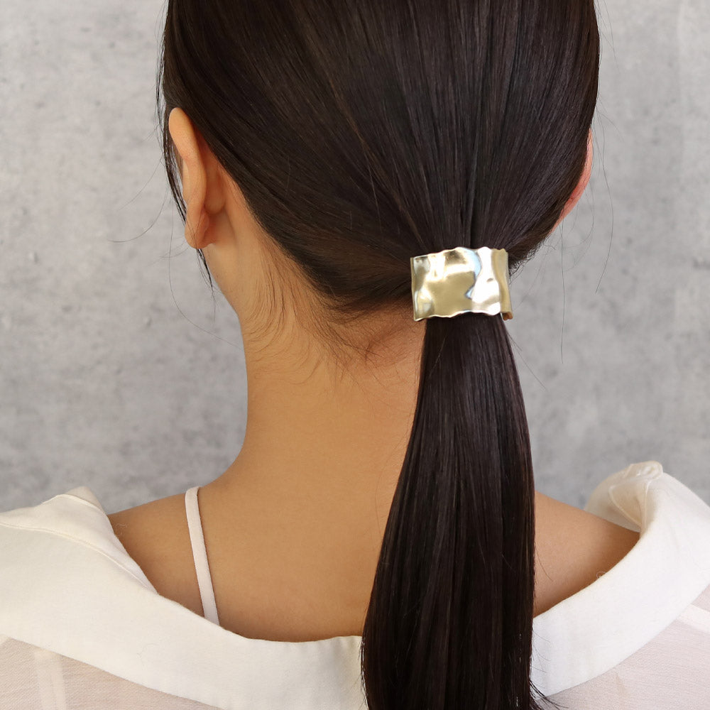 Wave Brass Ponytail Cuff