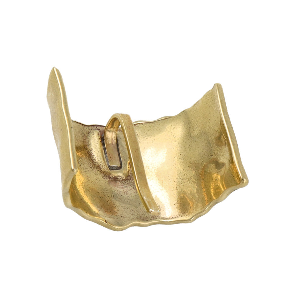 Wave Brass Ponytail Cuff