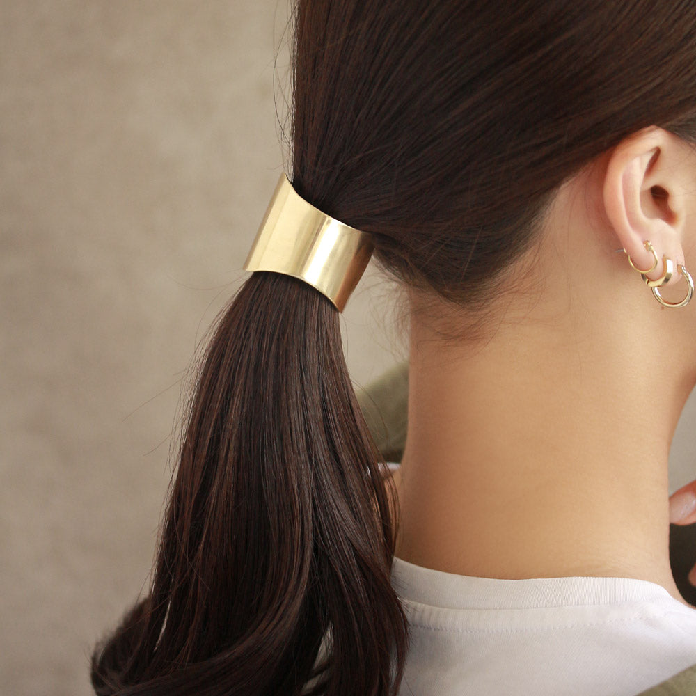 Slope Brass Ponytail Cuff