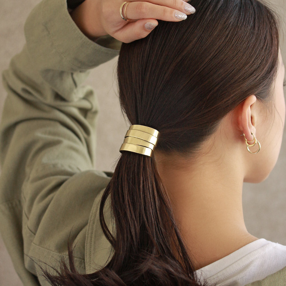 Multi Strand Brass Ponytail Cuff