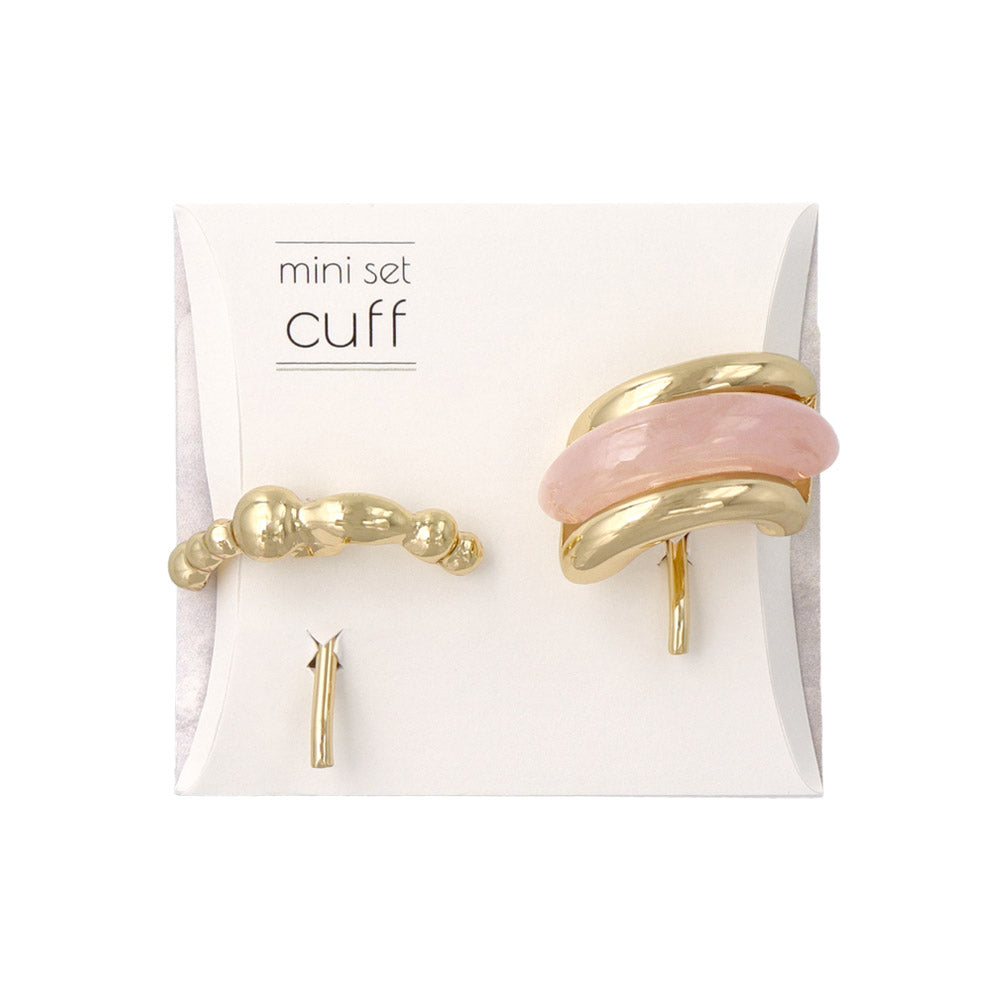 Marble Detail Mini Pony Cuff Hook Set