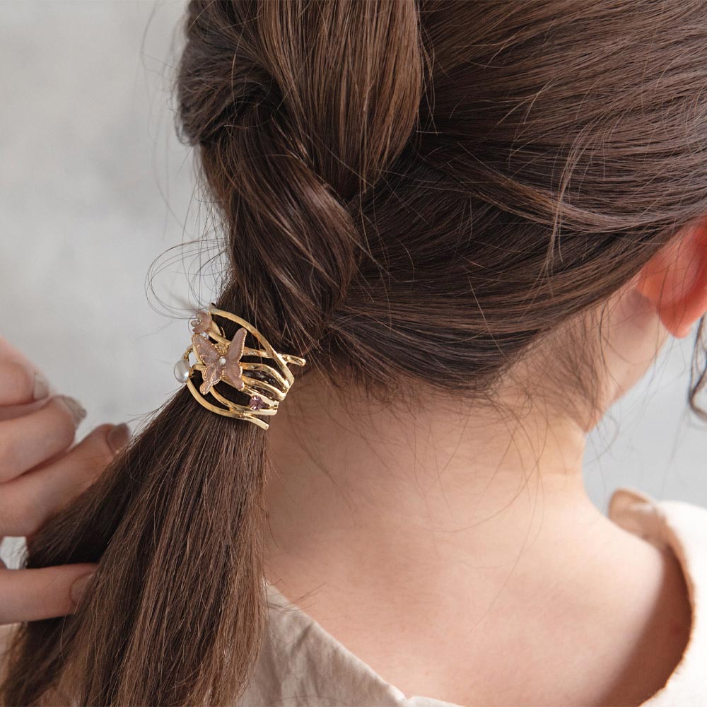 Butterfly Openwork Pony Hook