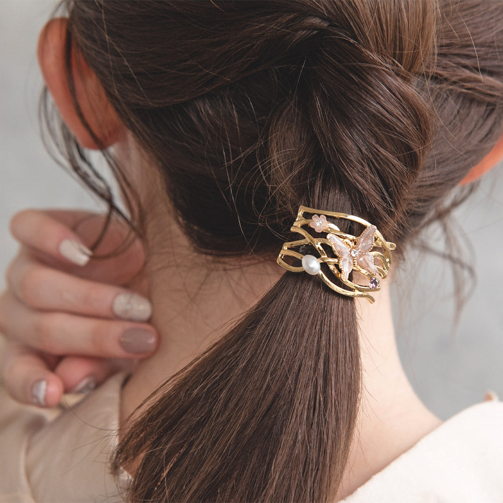 Butterfly Openwork Pony Hook