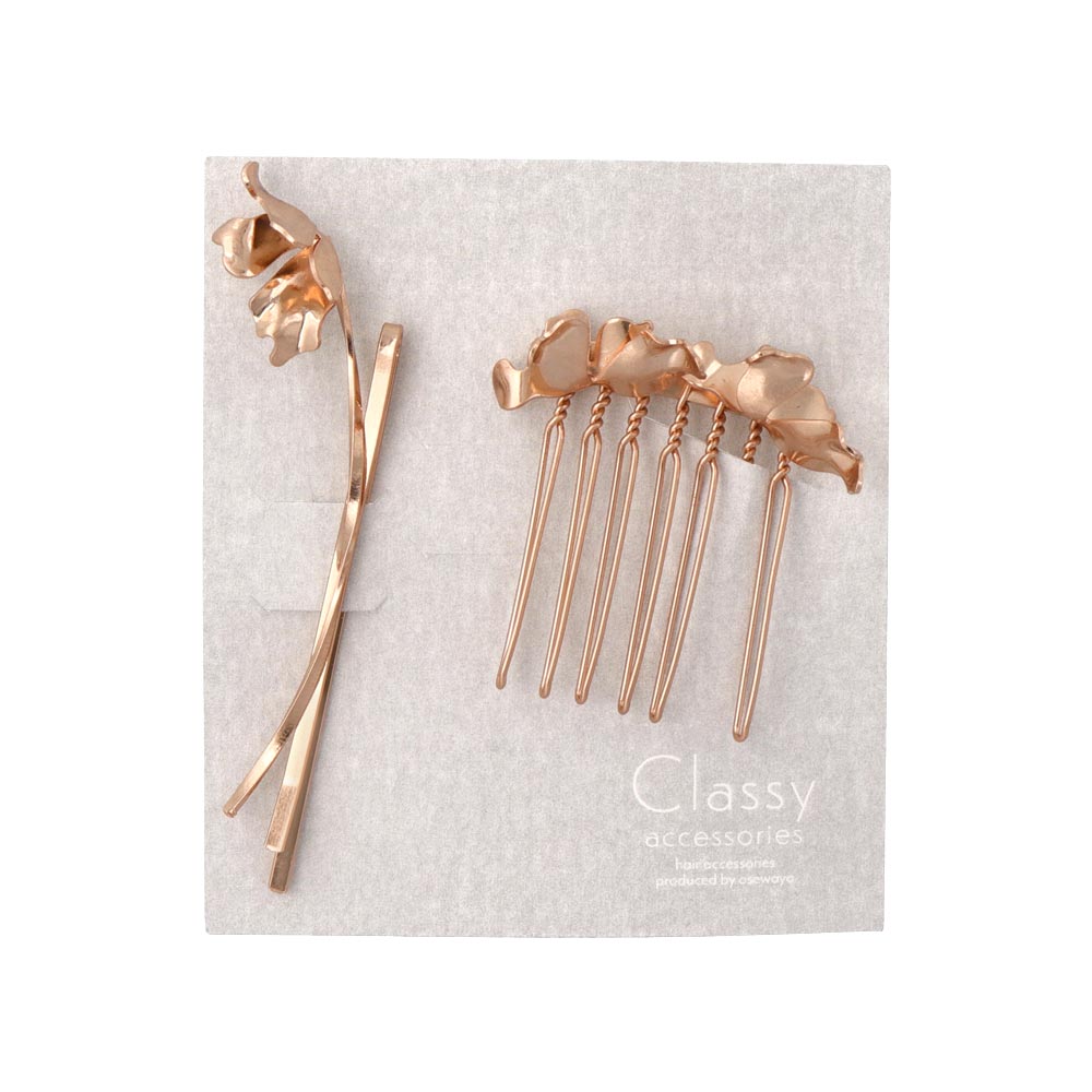 Flower Hairpin and Side Comb Set