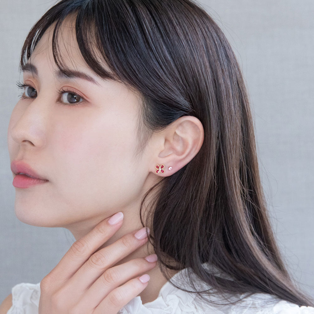 Floral Plastic Earring Set