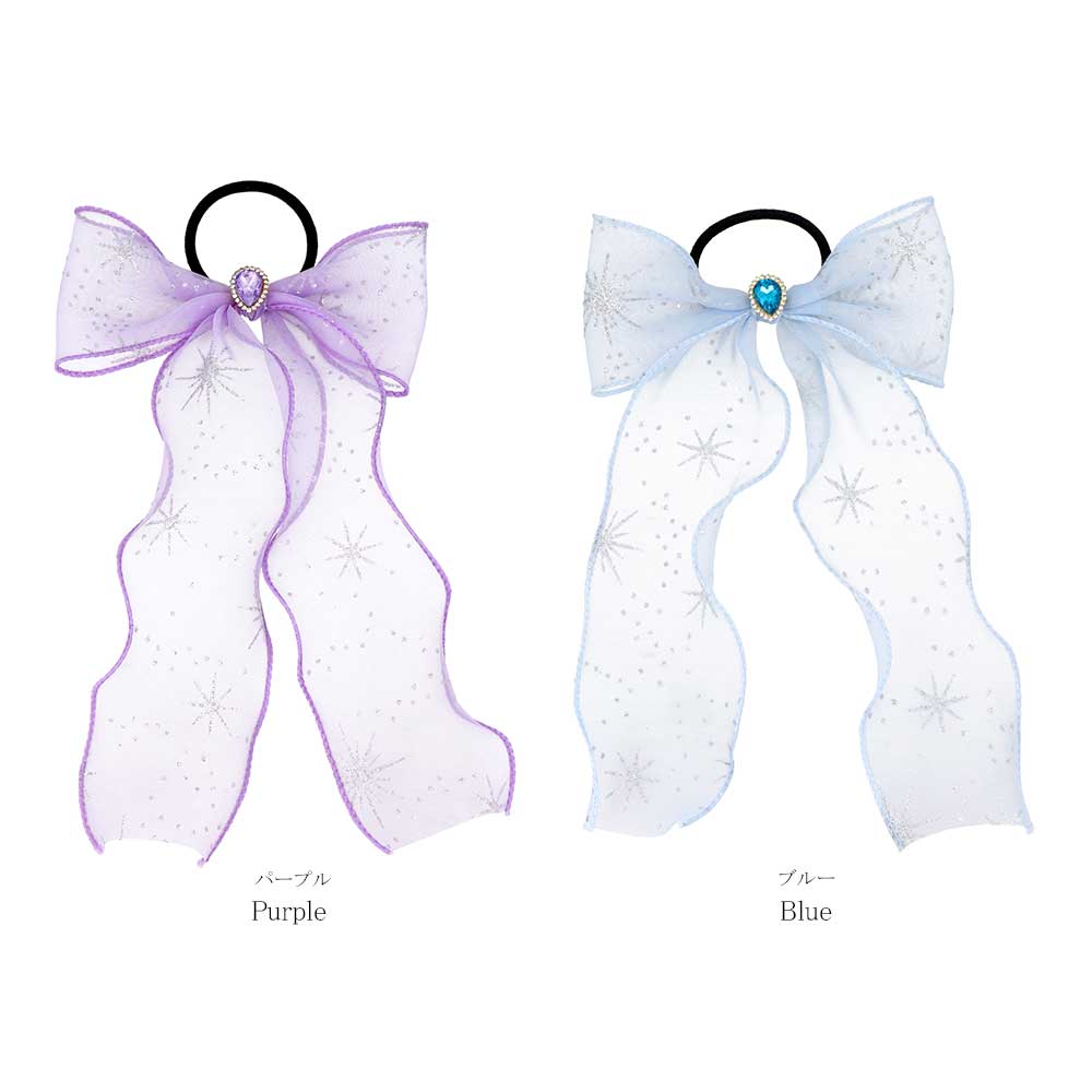 Snow Printed Bow Hair Tie
